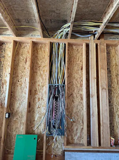 New Construction Panel new electrical panel on new home under construction